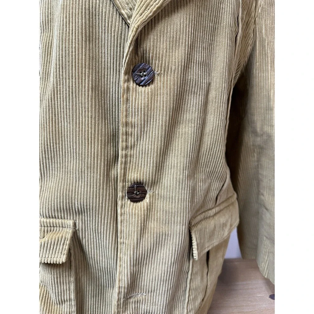 Vintage 1970‎ s English Squire Original Corduroy Jacket Retro Sz 42 Tan Brown - Picture 4 of 5